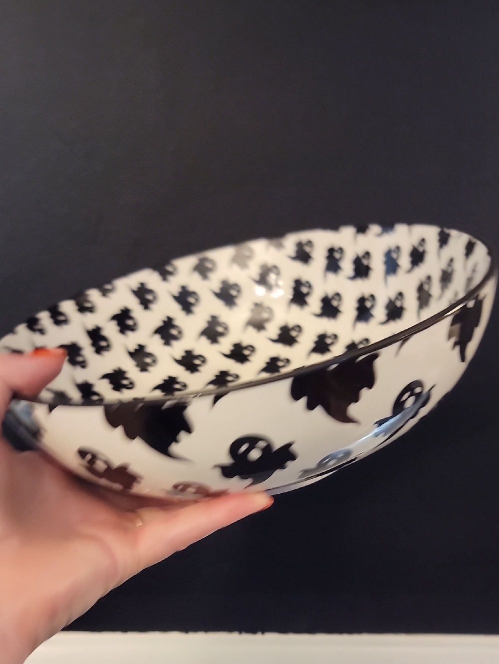 Coco + Lola 10" Large Ghost Serving Bowl Dish